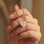 Custom Pet Initial Heart Necklace – Personalised Engraved Jewelry for Dog & Cat Moms