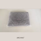 Unboxing and texture close-up of the grey chenille microfiber dog drying towel